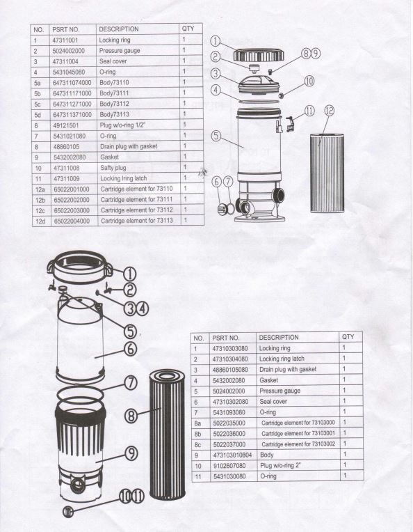 75200 and 75201 PARTS LISTING
