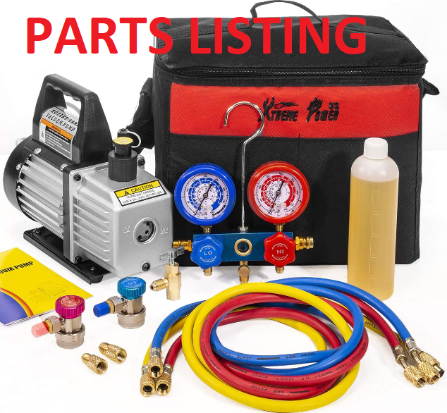 71097 1/4hp Vacuum Pump Combo PARTS LISTING