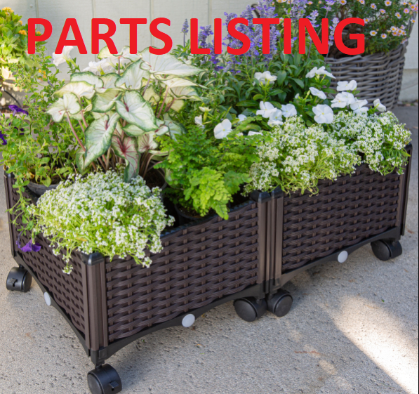 94126 BARTON PLASTIC RAISED GARDEN BED 2 BOXES W / WHEELS PARTS LISTING