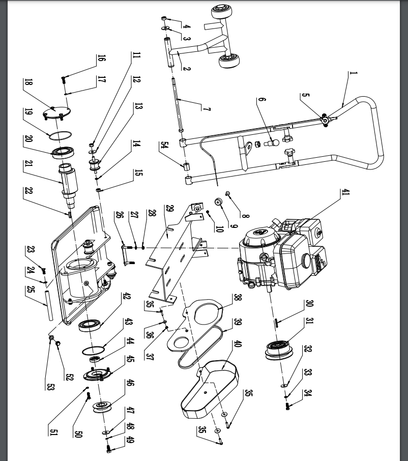 61003 PARTS LISTING COMPACTOR PLATE GAS 7HP 212CC (ONE BOX PACKING)