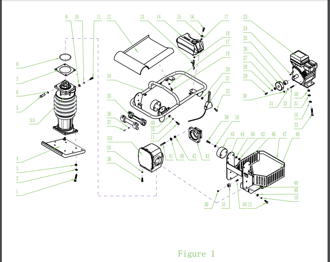 61009 PARTS LISTING RAMMER JUMPING JACK GAS 6.5HP - STARK