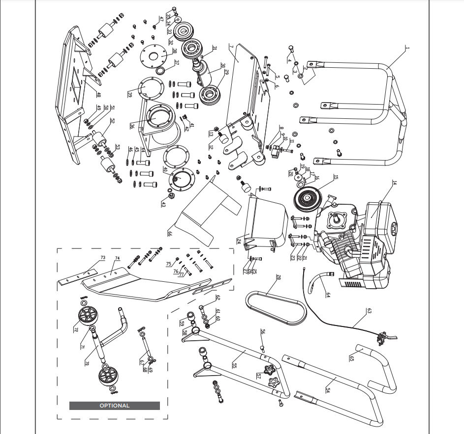 61021 COMPACTOR PLATE 6.5HP - STARK PARTS LISTING