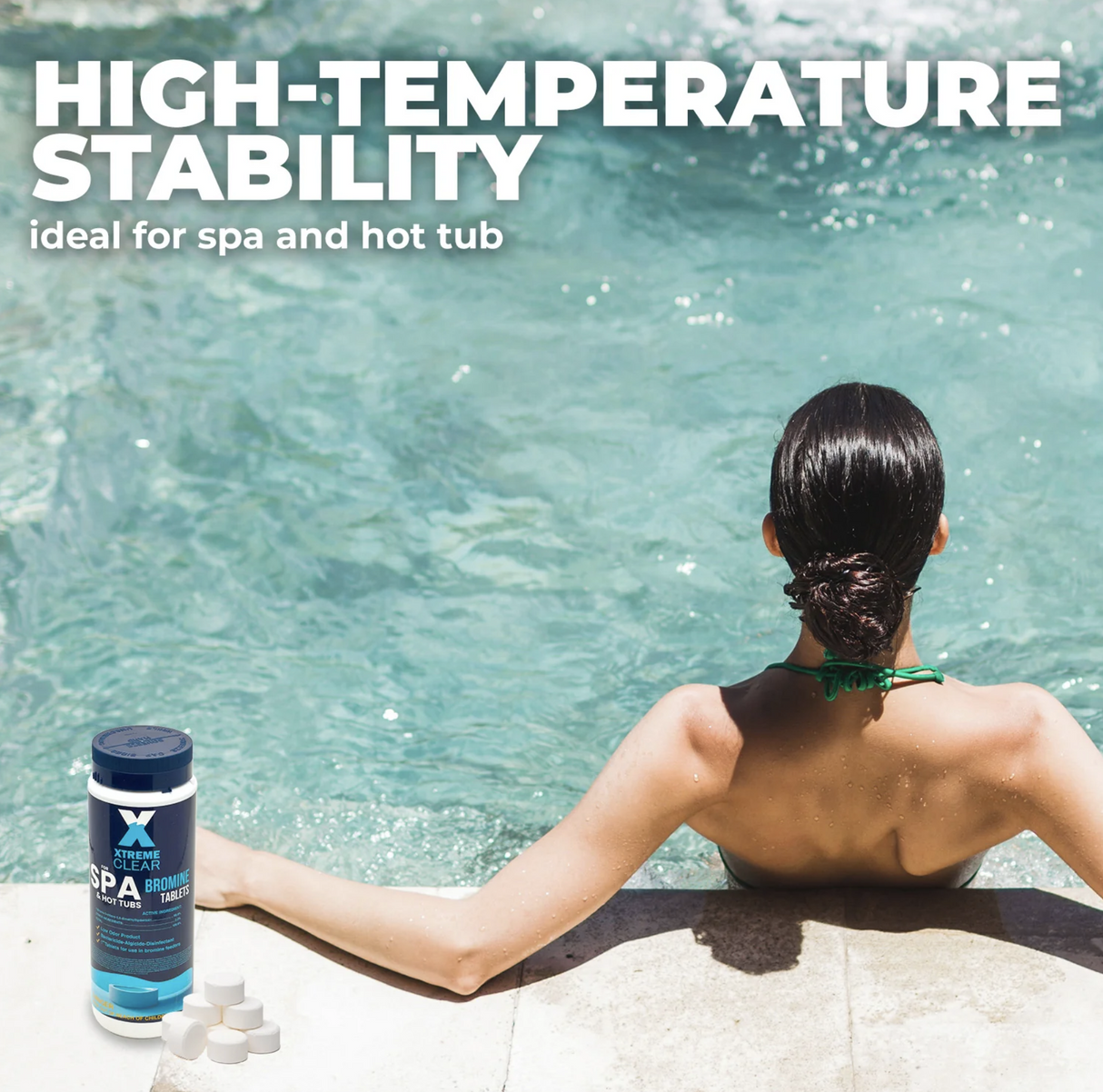 Xtremeclear Bromine Tablets for Spa & Hot Tub – 1.5 lbs Bottle, 1-Inch Tablets