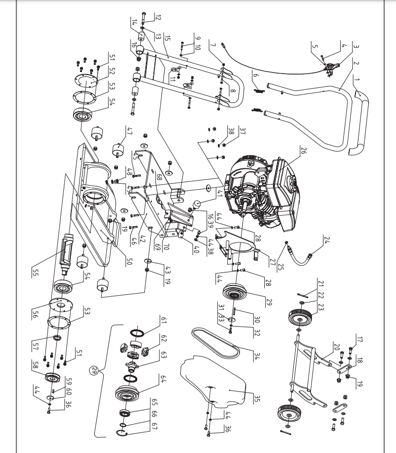 61023 PARTS LISTING COMPACTOR PLATE 3HP - STARK