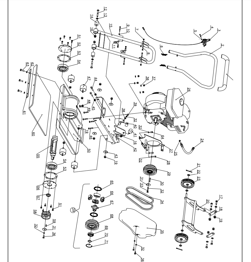 61028 PARTS LISTING COMPACTOR 6.5HP 21X15 5500VPM 350SQF HR