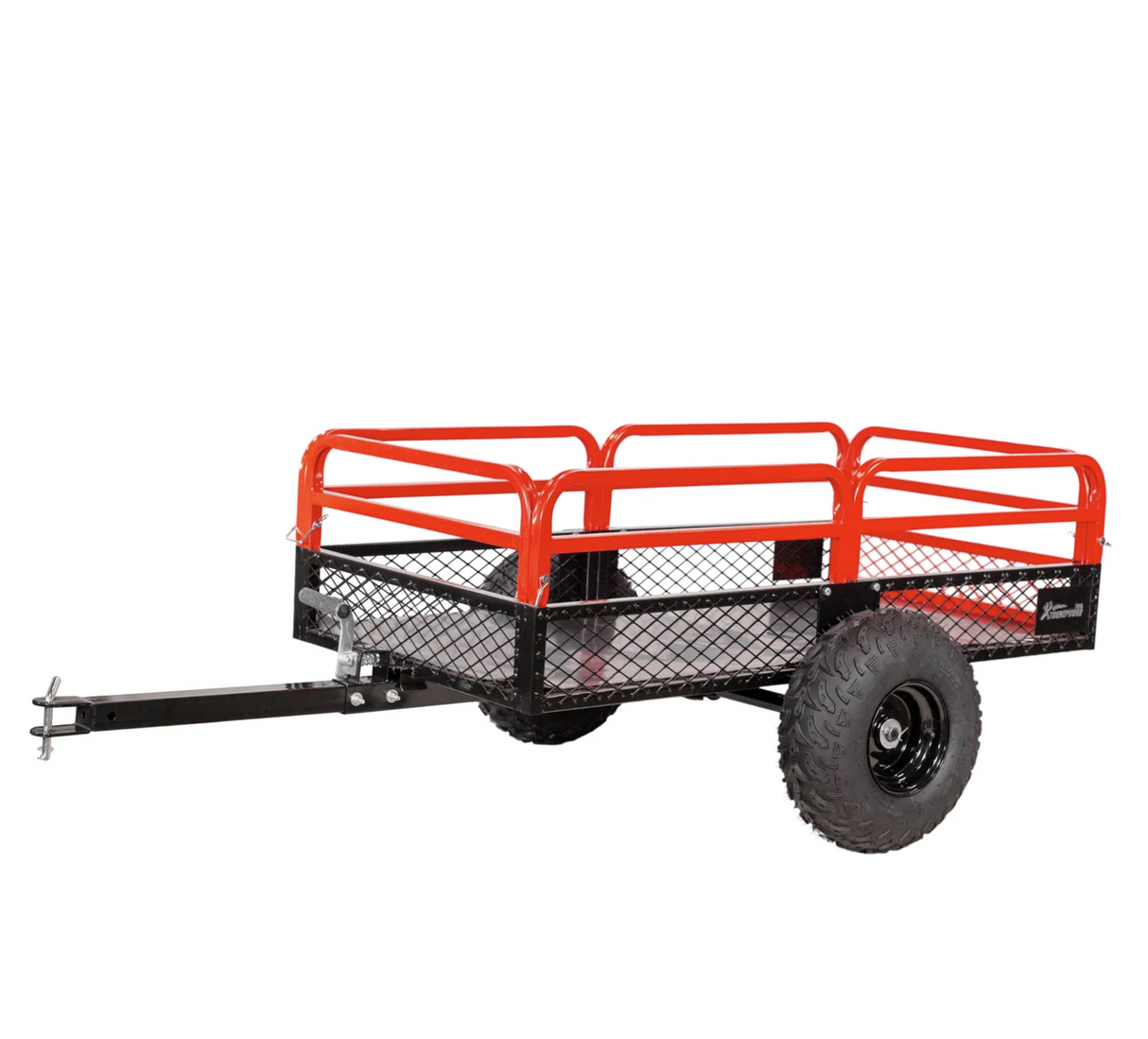 ATV UTV Trailer Tow Behind Dump Cart, 1500lbs Garden Pull Trailer Mower Tractor