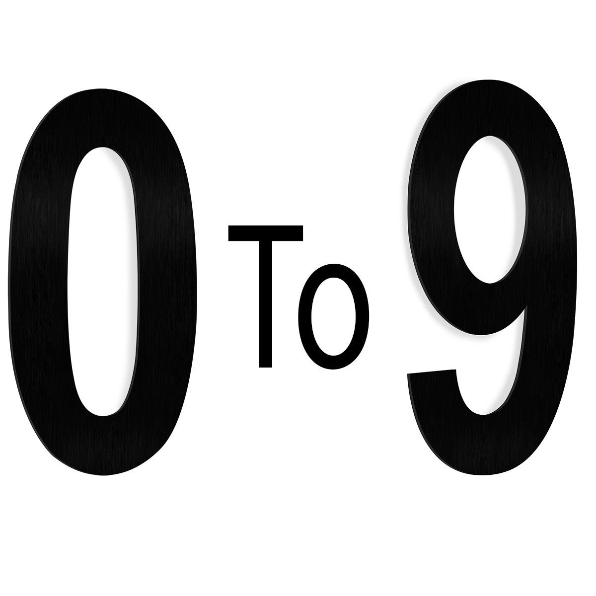 Barton 6" House apt hotel Letter Number Black Stainless Steel Satin 0 to 9 ABCD