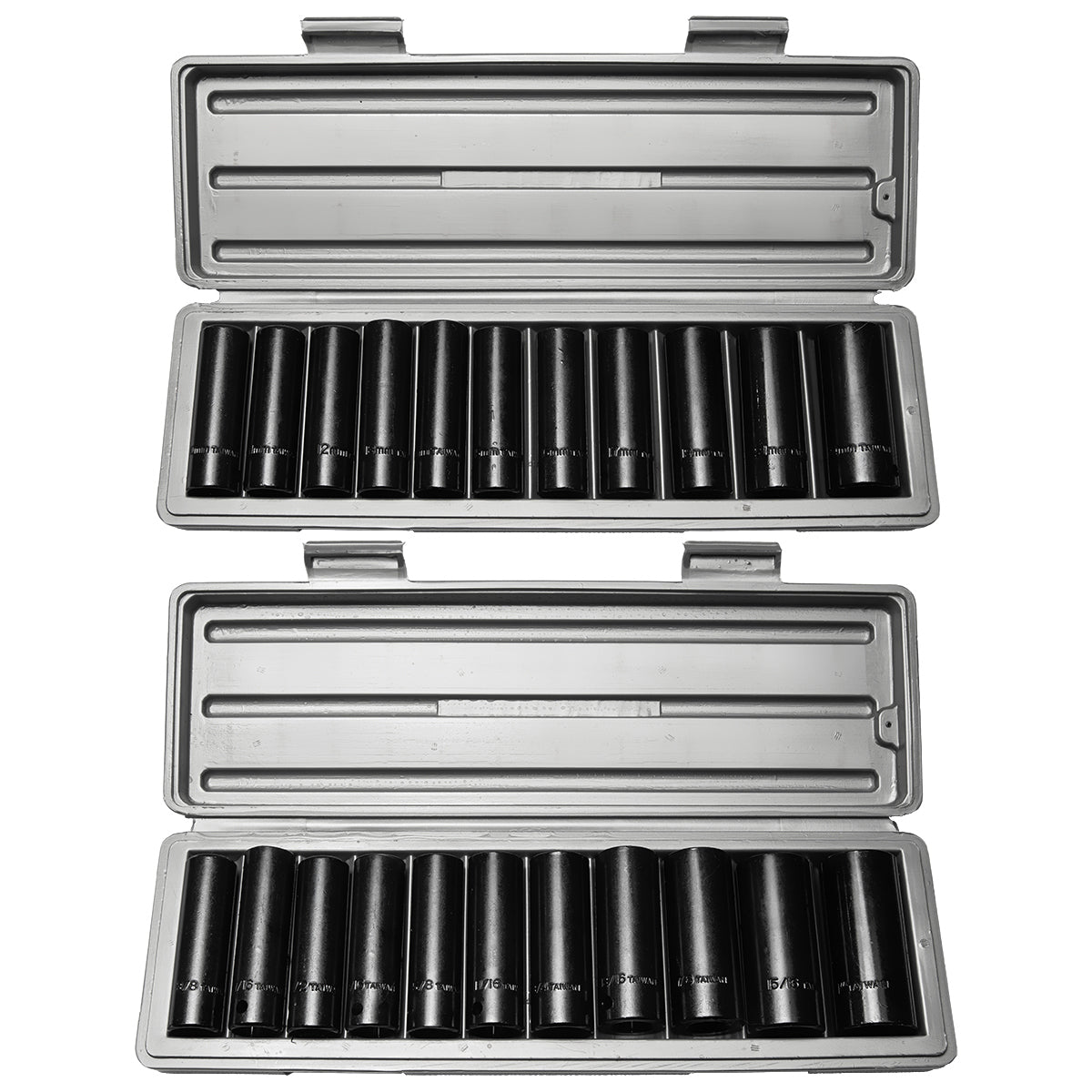 XtremepowerUS 24PC 1/2" DR Drive Deep Impact Socket Set Metric MM and SAE