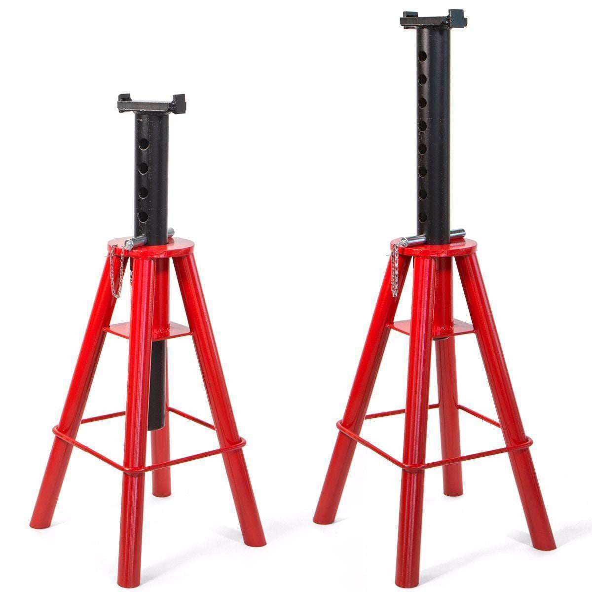 Stark USA 1 PAIR HEAVY DUTY JACK TRUCK SEMI STANDS HIGH LIFT 10 TON 32" TO 48"
