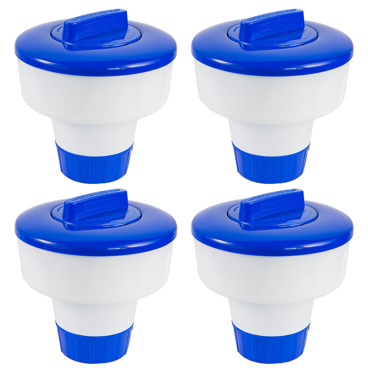 XtremepowerUS 3" Floating Tablet Chlorine Dispenser 3-lb Capacity 4-Pieces Set