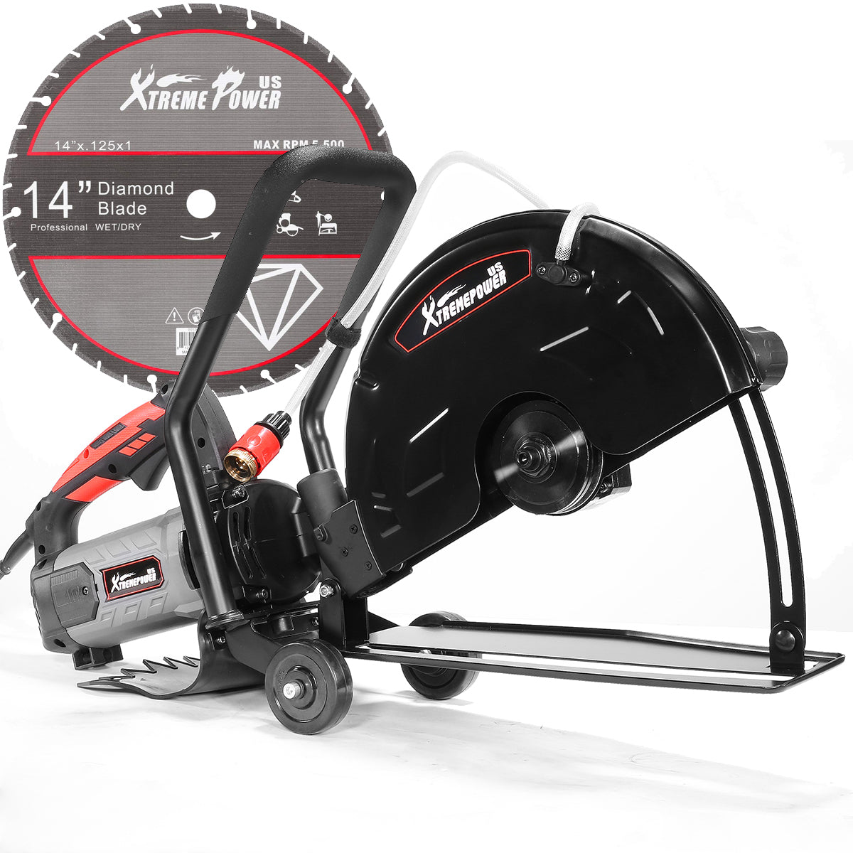 XtremepowerUS 2600W Portable Circular Concrete Masonry Brick Saw Cutter Wet/Dry