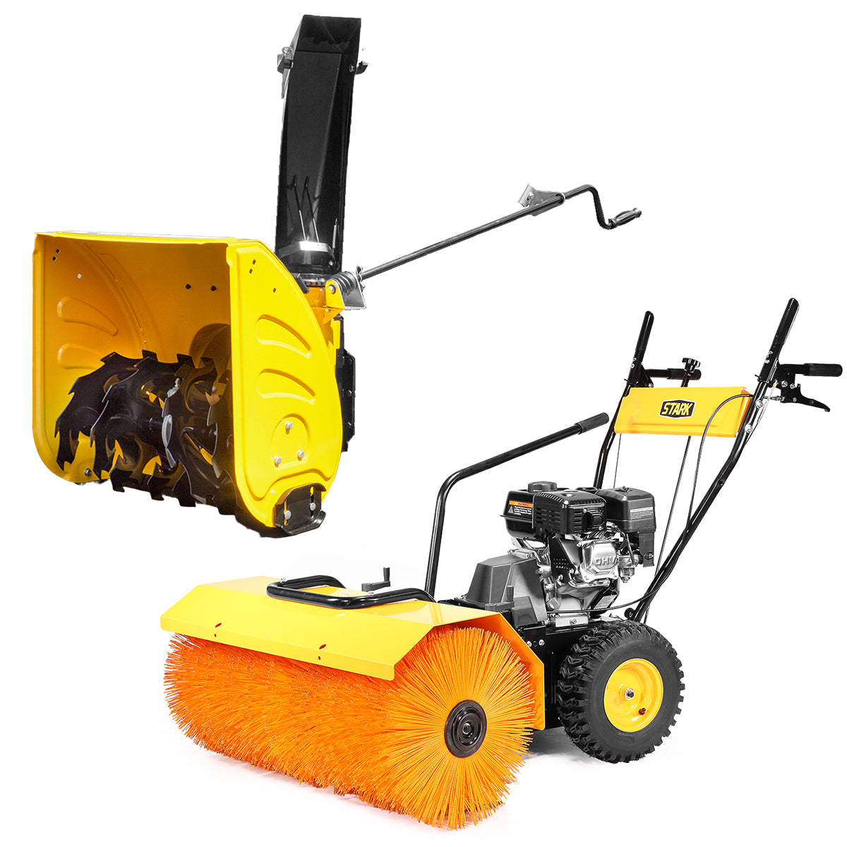 Stark 31" Gas Sweeper Brush Broom / Snow Blower 7HP Engine Easy Attachment Set