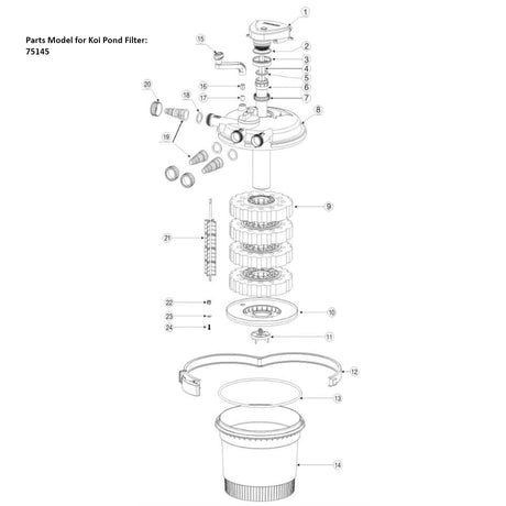 Quartz Light Glass Tube Replacement for Koi Pond Filter Set P75145-6