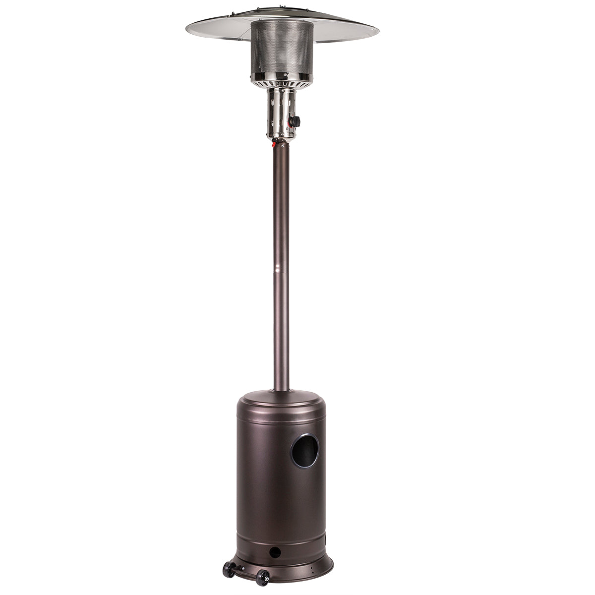XtremepowerUS Hammered gun metal mocha Outdoor Patio Heater Propane LP Gas Garden Deck Tall