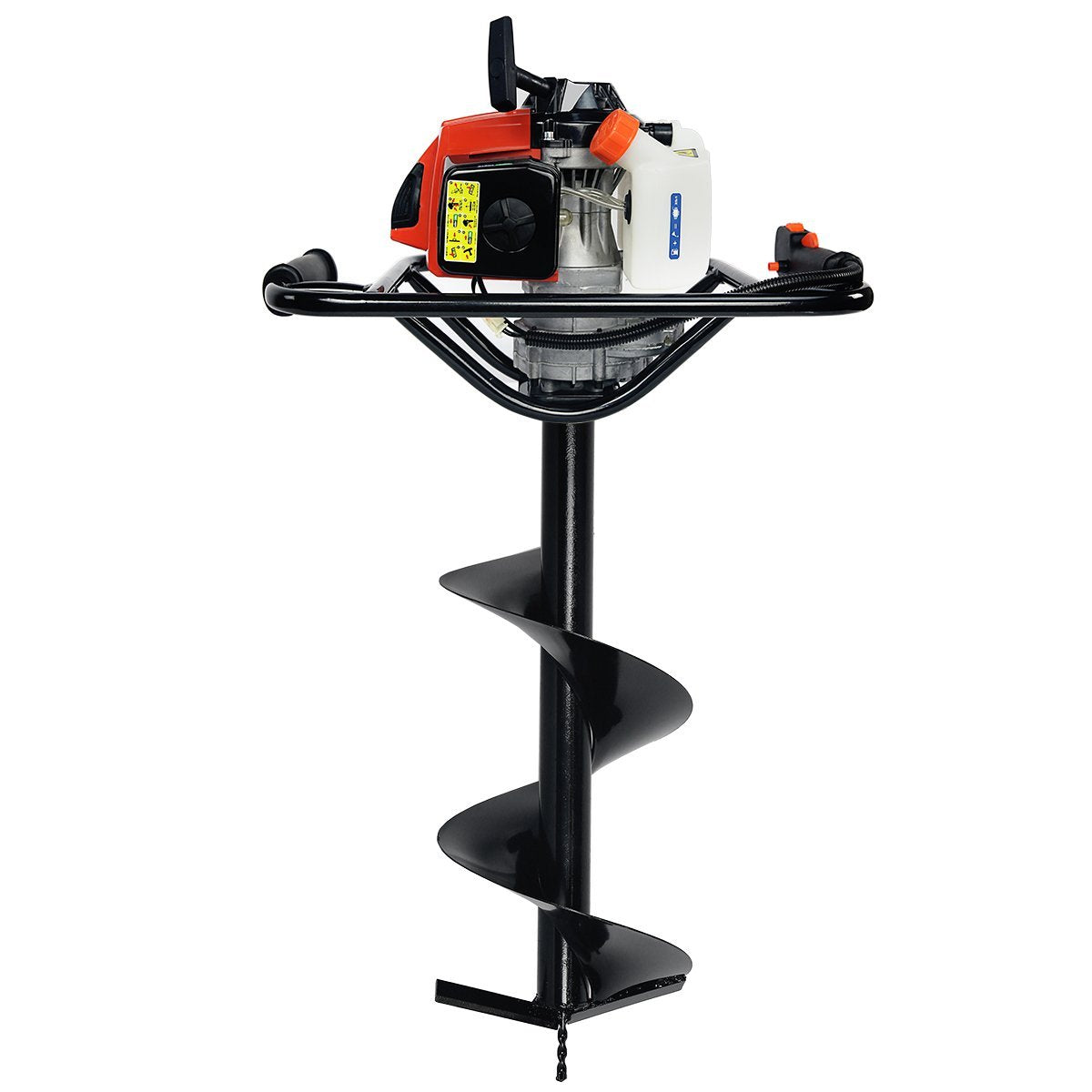 63CC Gas Power Earth Auger Post Hole Digger EPA Motor + 12"inch Auger Drill Bit