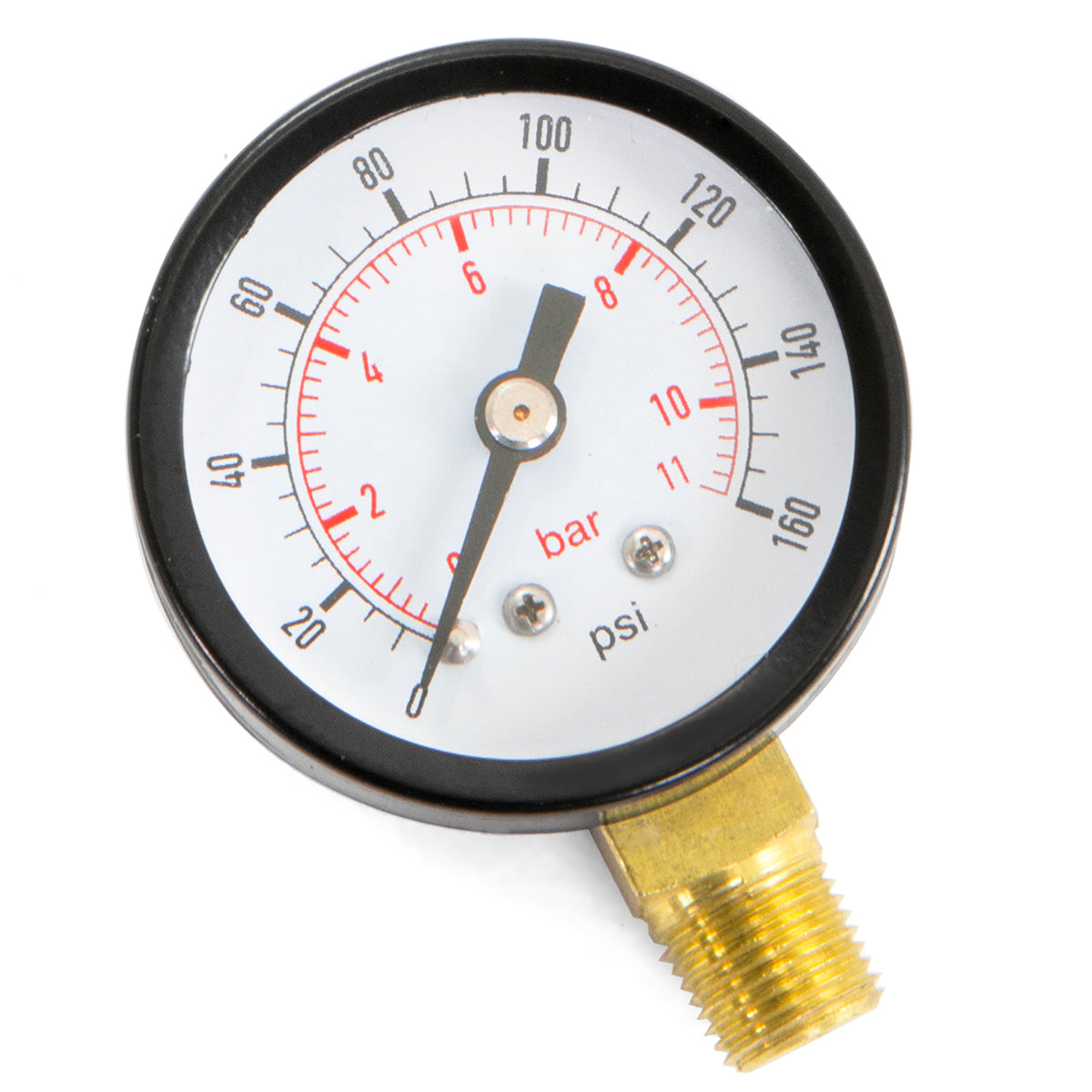 Water Pressure Gauge Bottom Thread 1-1/2" Dial 1/8" NPT Fitting