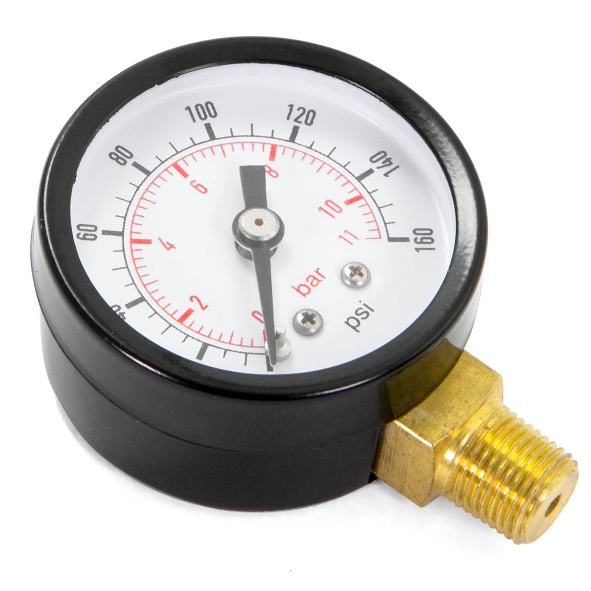 Water Pressure Gauge Bottom Thread 1-1/2" Dial 1/8" NPT Fitting