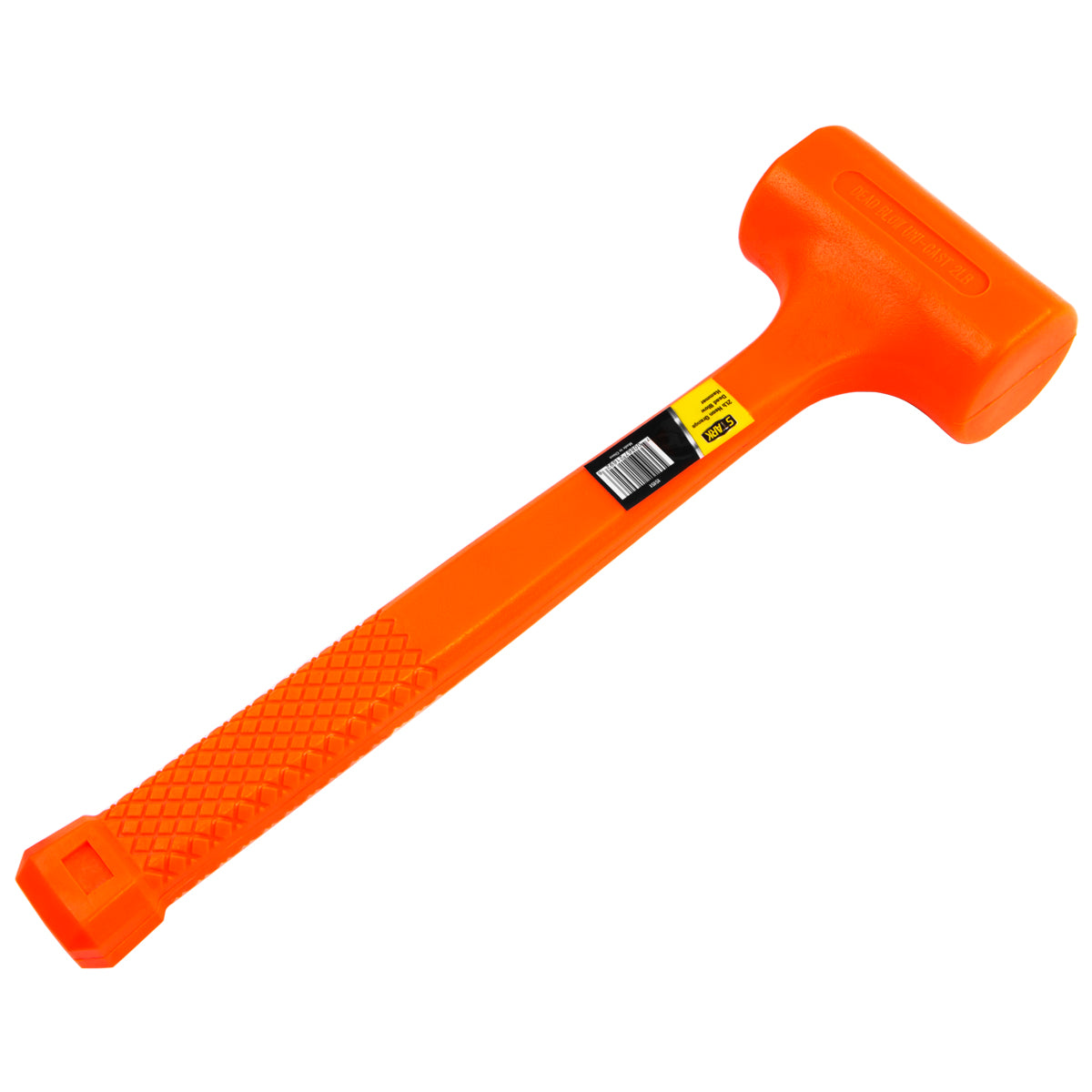 Stark USA 15151 2lb Dead Blow Hammer Mallet Plastic Neon Orange 13