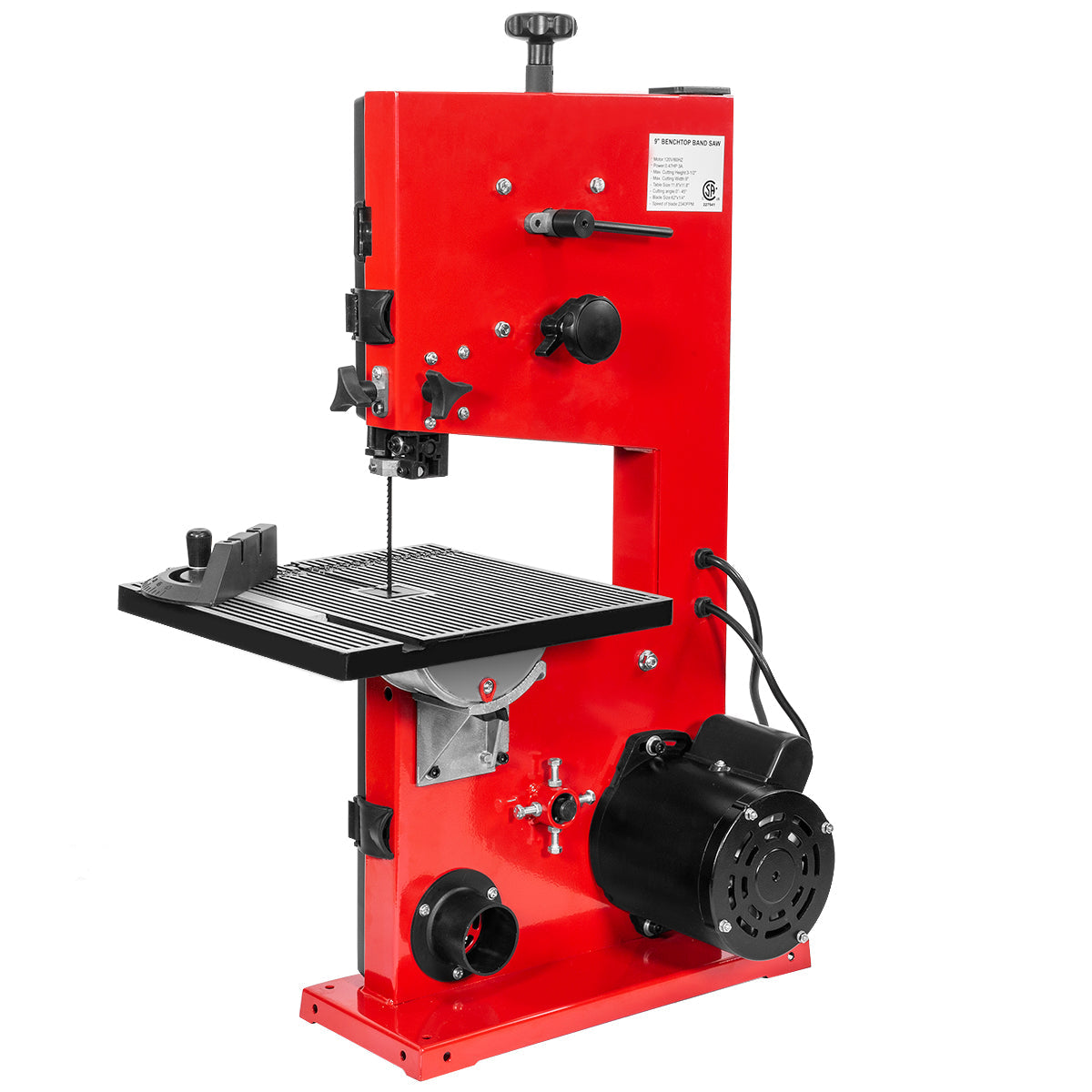 XtremepowerUS 9" Band Saw Stationary Adjustable Angle Woodworking w/ Dust Port