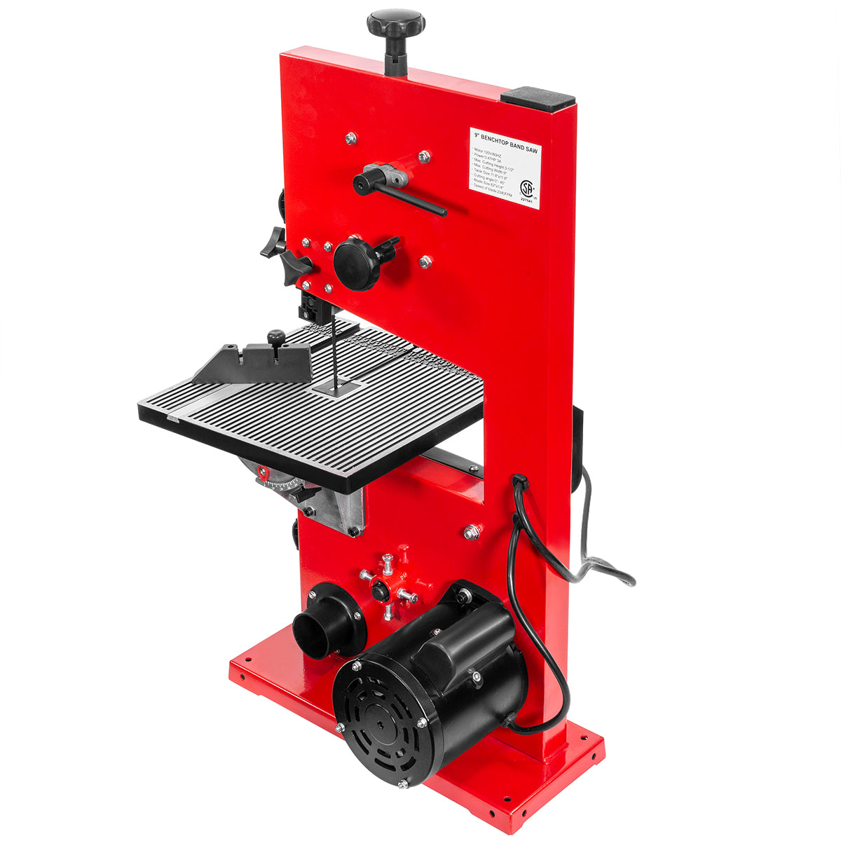 XtremepowerUS 9" Band Saw Stationary Adjustable Angle Woodworking w/ Dust Port