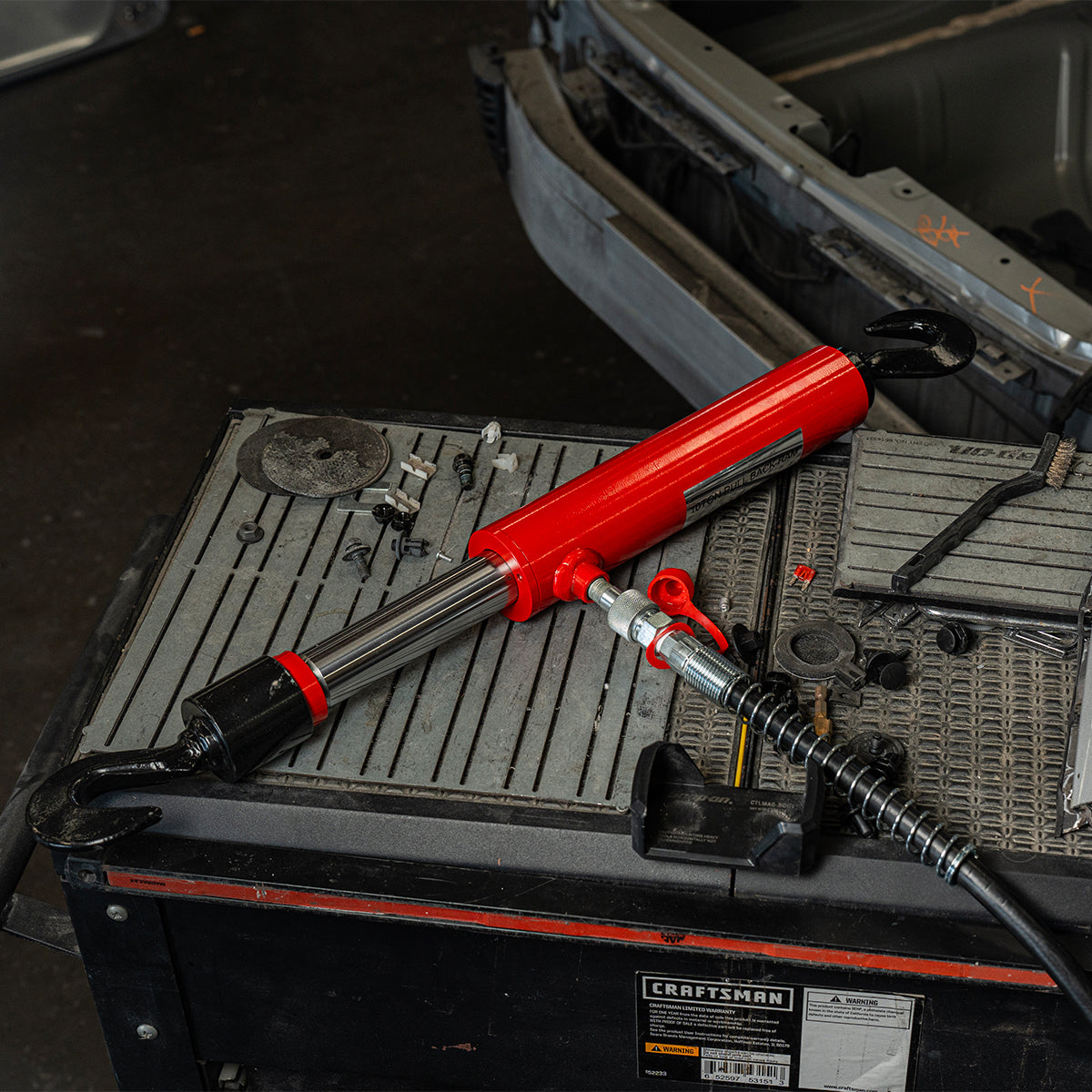 XtremepowerUS 10 Ton Hydraulic Pull Back Ram Porta Power Frame Machine