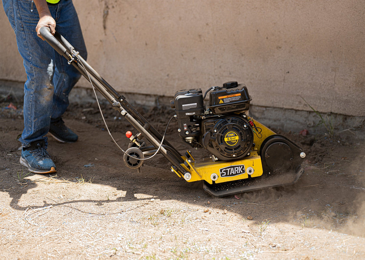 Stark USA 7.0hp Walk-Behind Vibratory Plate Compactor Rammer 212cc EPA Engine