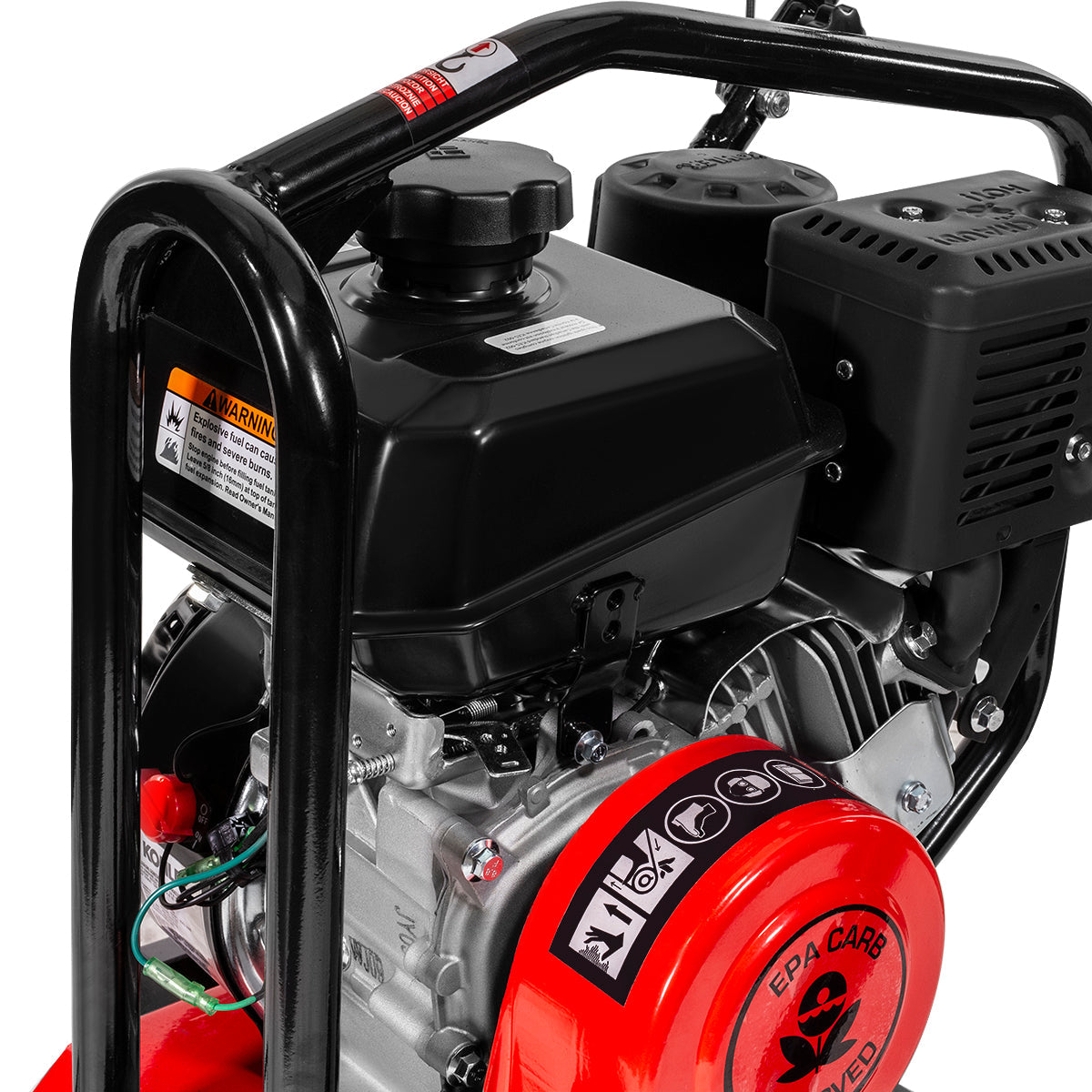 XtremepowerUS 61016 Plate Compactor Gas 6hp 208cc 4500lb Force Construction