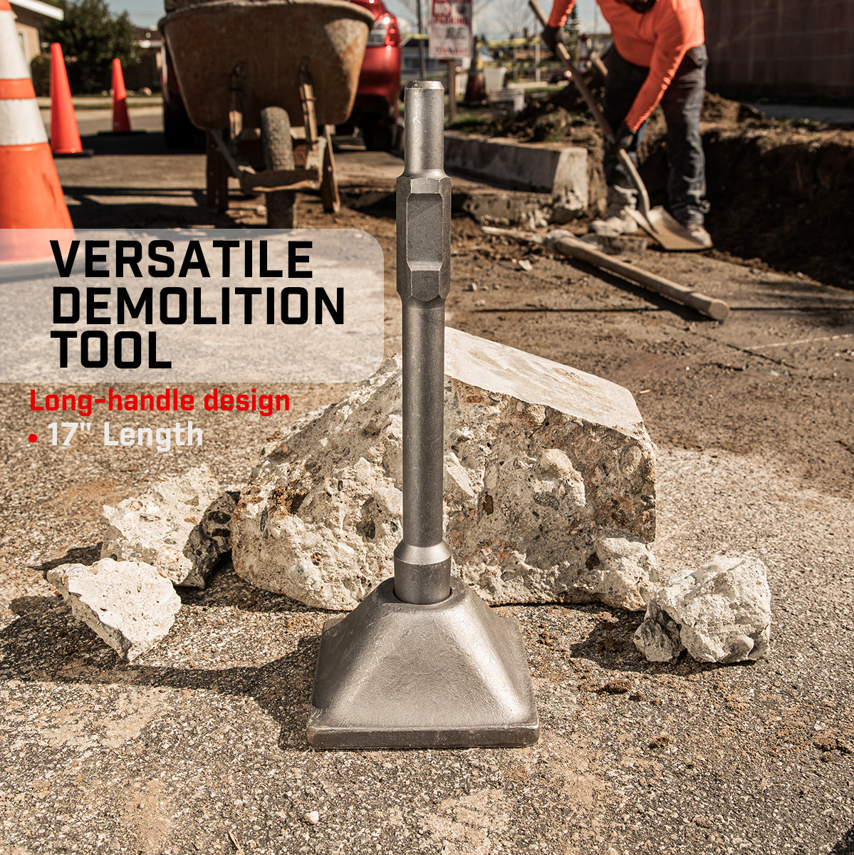 XtremepowerUS Dirt Soil Tamper Plate for 1-1/8