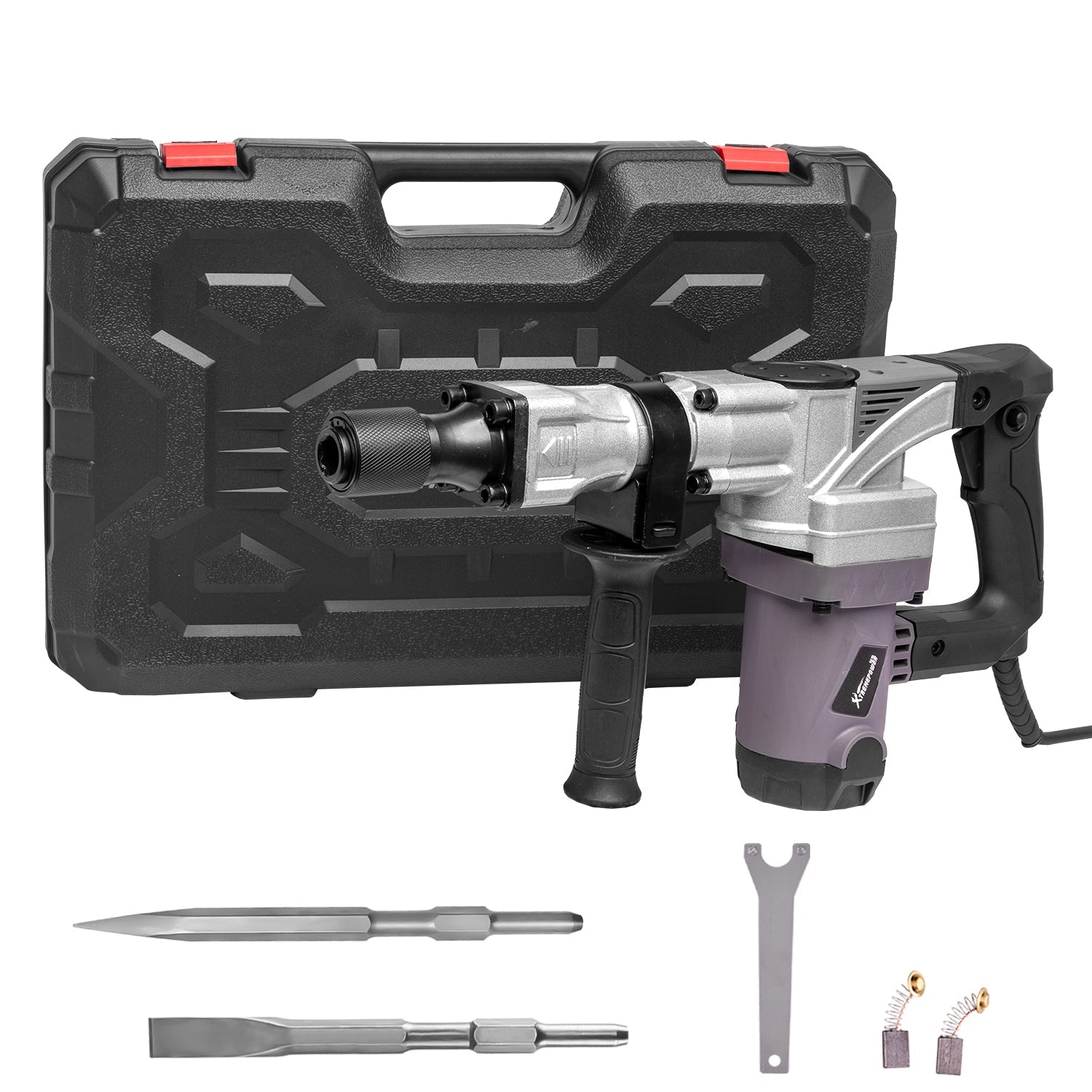 XtremepowerUS Electric 1400W Demolition Jack Hammer w/ Point Chisel Bi