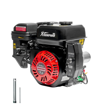 XtremepowerUS 7HP Recoil/Electric Start Gas Powered Multi-Use Engine Go Kart Log