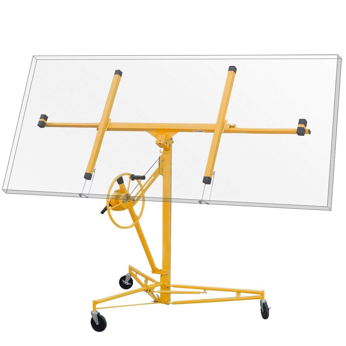 Stark USA 11ft Drywall Lift Panel Hoist Plasterboard Sheetrock Jack Lift Rolling
