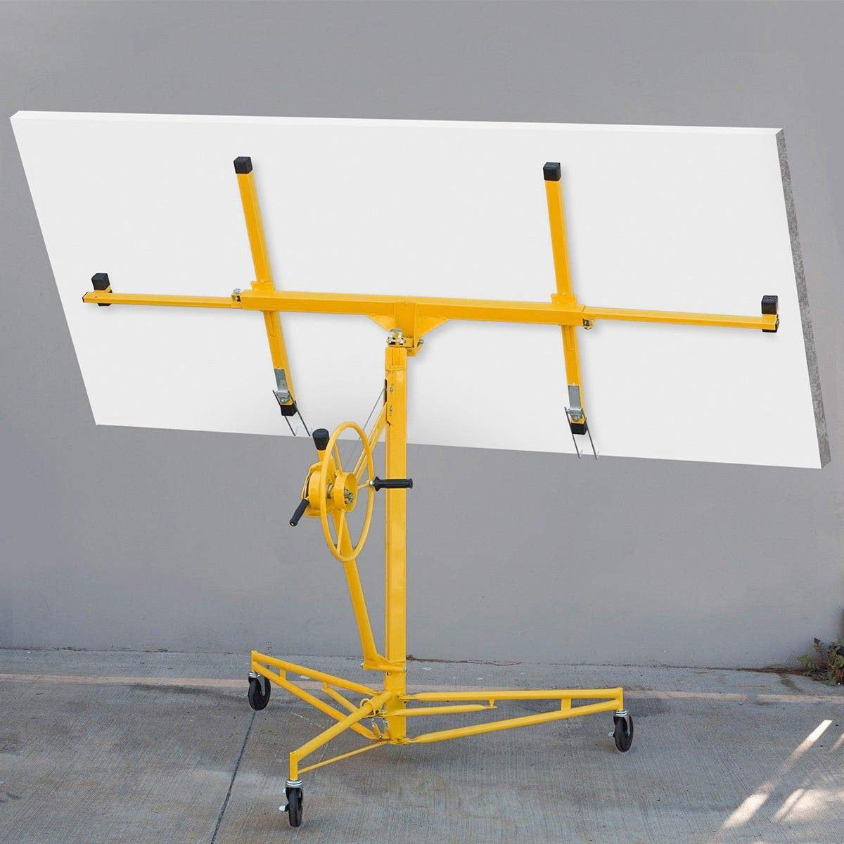 Stark USA 11ft Drywall Lift Panel Hoist Plasterboard Sheetrock Jack Lift Rolling