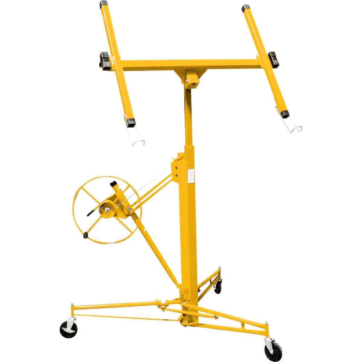Stark USA 11ft Drywall Lift Panel Hoist Plasterboard Sheetrock Jack Lift Rolling
