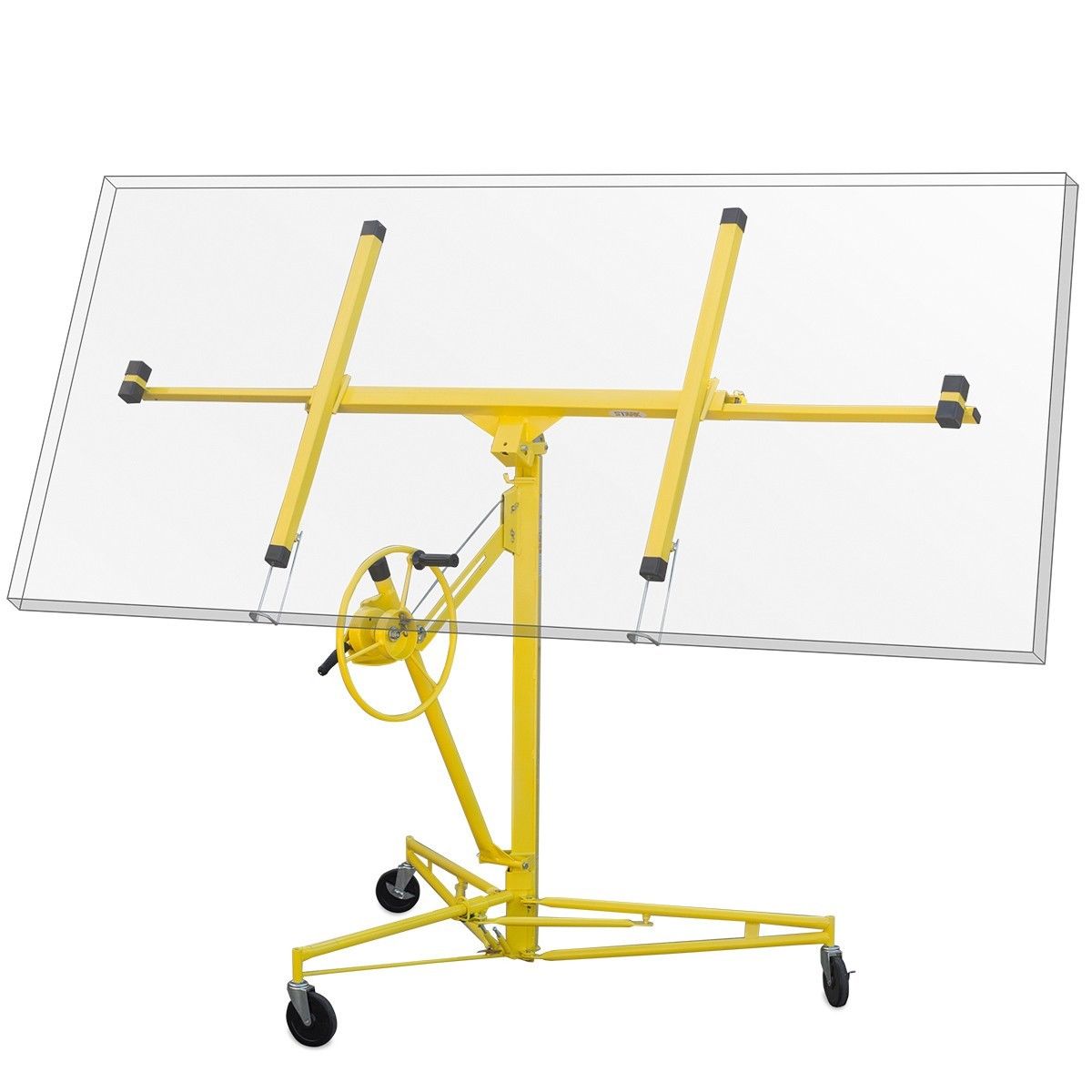 Stark USA 16' ft Drywall Lift Rolling Lift Up Panel Hoist 150Lbs Caster Wheels