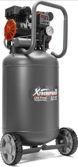 XtremepowerUS 13-Gallon Air Compressor, 2HP 1450W, 4.9CFM@90PSI, Oil-Free Quiet Tank, 65dB Low Noise, Portable with Wheels, Max 116PSI
