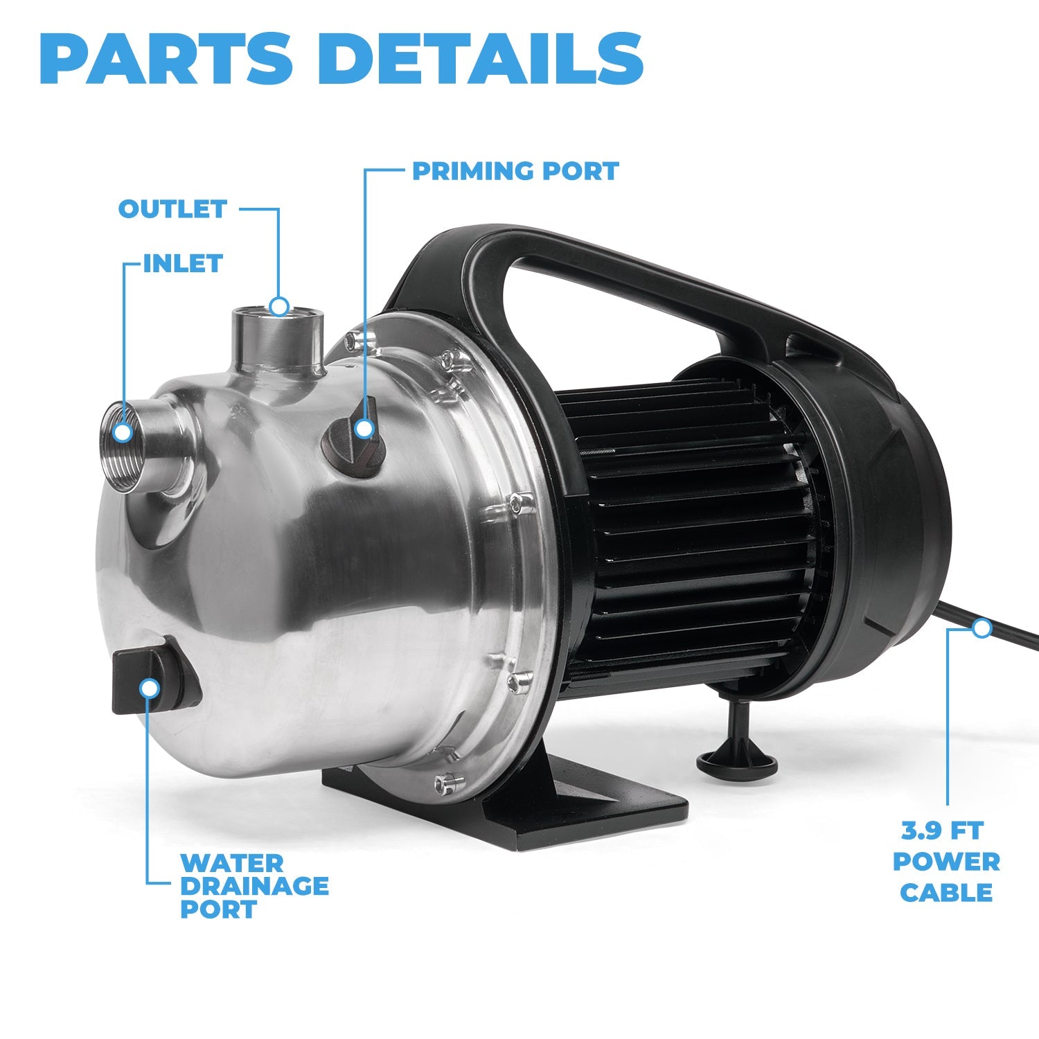 XtremepowerUS 1.6HP Shallow Well Pump 1268GPH Jet Pump 1