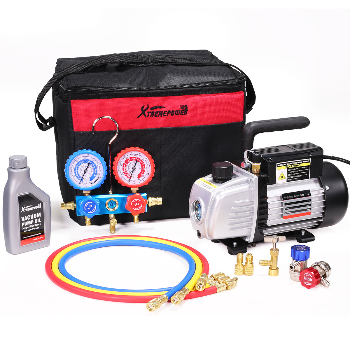 XtremepowerUS 71093 3.5CFM 1/4HP Vacuum Pump HVAC Refrigeration AC Man