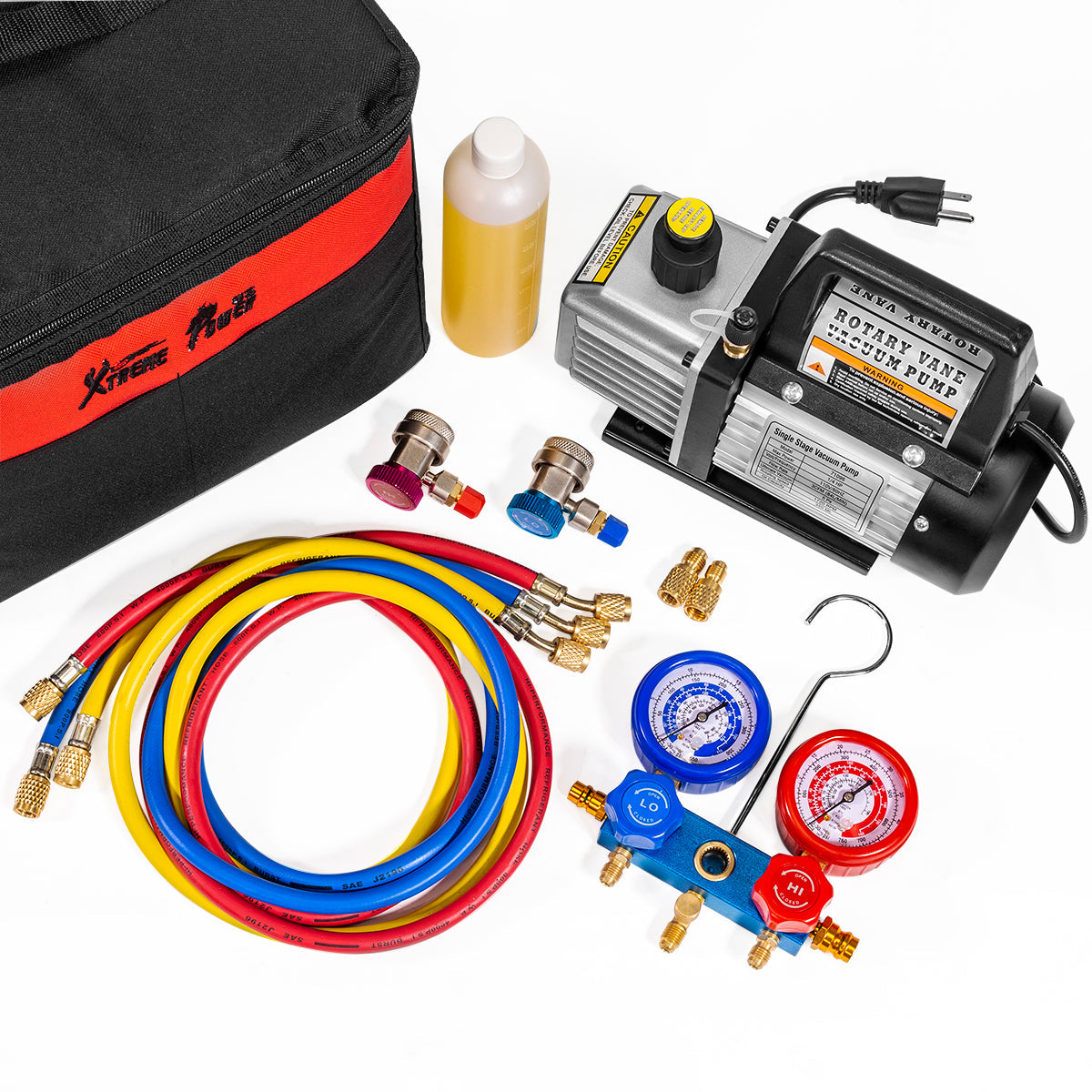 A☆ XtremepowerUS 71097 3CFM 1/4 HP Vacuum Pump HVAC