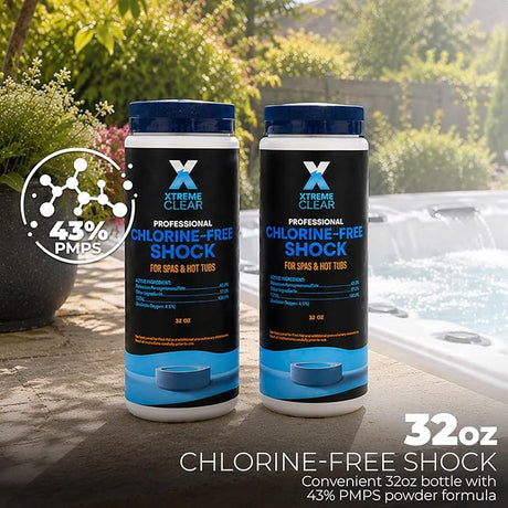 XtremepowerUS XtremeClear 2-Pack Non-Chlorine Spa & Pool Shock Oxidizer, 32 oz