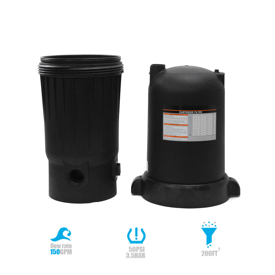 XtremepowerUS 200 sq. ft. In-Ground Easy Clean Pool Cartridge Filter w