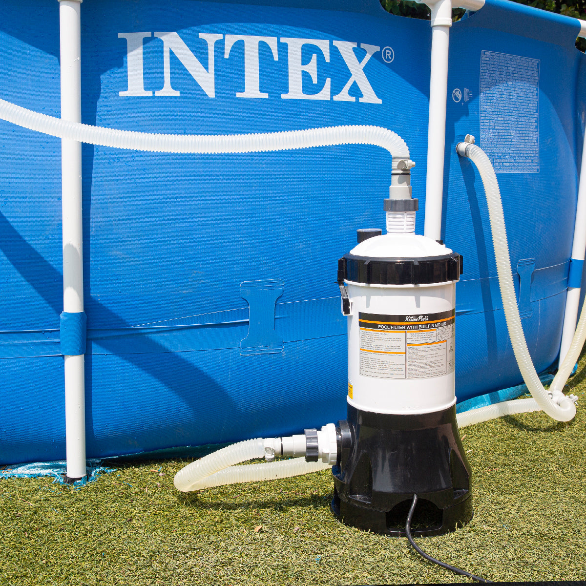XtremepowerUS Pool Filter Cartridge System for Above Ground Pool w/Built-in Pump