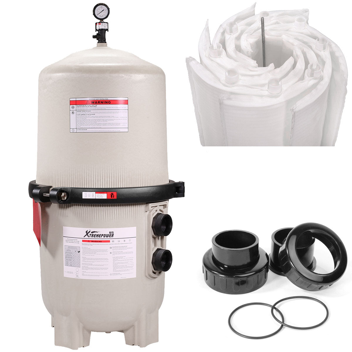 Maximum Clean Inground Swimming DE Pool Filter 60 sq. ft. 120 Gallons Per Minutes