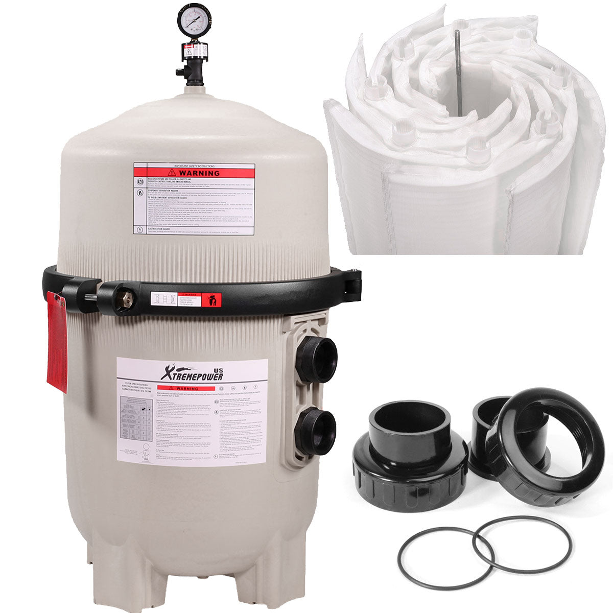 Maximum Clean Inground Swimming DE Pool Filter 48 sq. ft. 96 Gallons Per Minutes