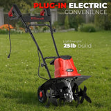 XtremepowerUS 13.5 Amp 370 RPM Electric Garden Tiller 16-Inch Corded Cultivator