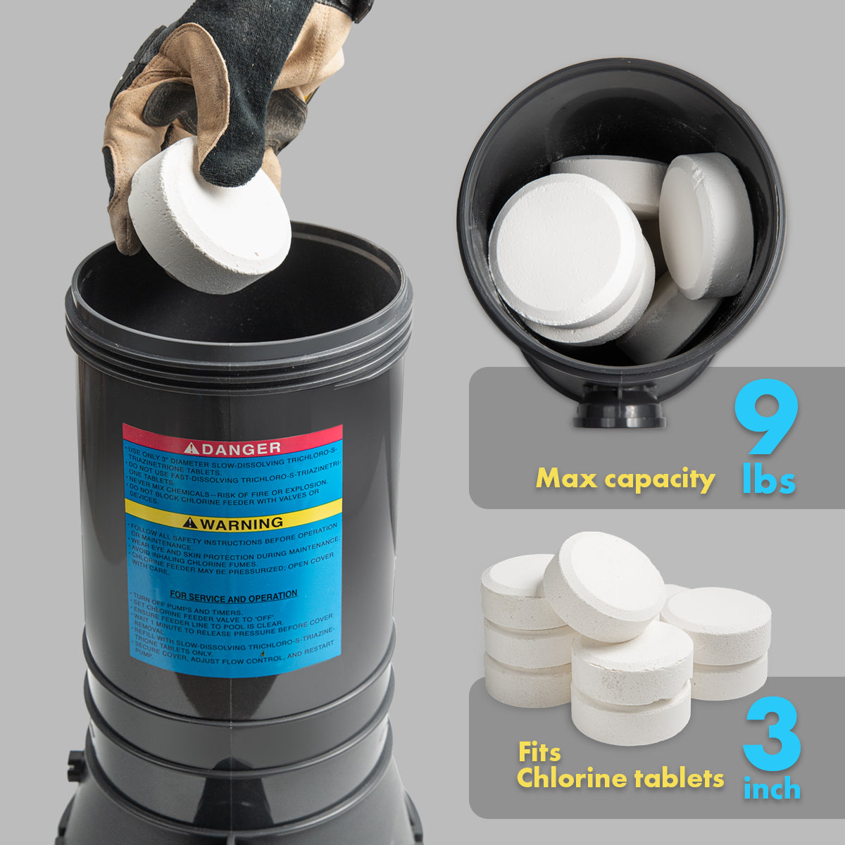 XtremepowerUS Automatic Chlorinator for Above Ground In-Ground Pool In