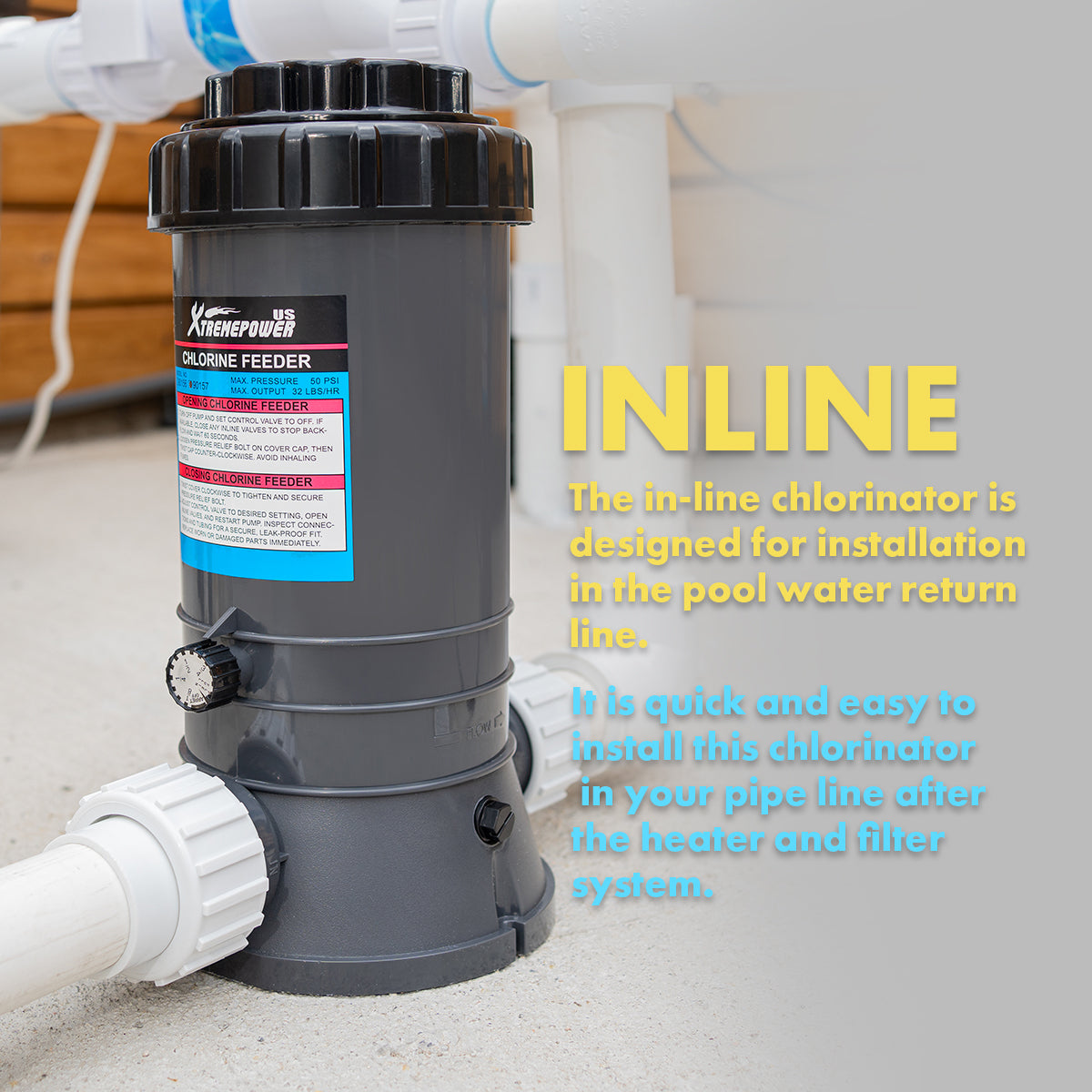 XtremepowerUS Automatic Chlorinator for Above Ground In