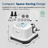 XtremepowerUS Salt Water Pool Chlorinator, Above Ground Salt Chlorine Generator System, Self-Cleaning