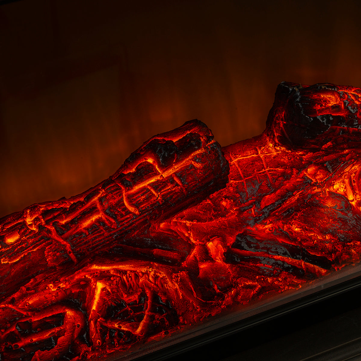 XtremepowerUS 1500W Electric Fireplace Heater Logs Flame Caster Timer