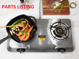 95518 STOVE TWO BURNER STAINLESS STEEL - BARTON PARTS LISTING