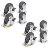 XtremepowerUS 8-Pack 4inches Caster Wheels Locking Casters with Brake Swivel